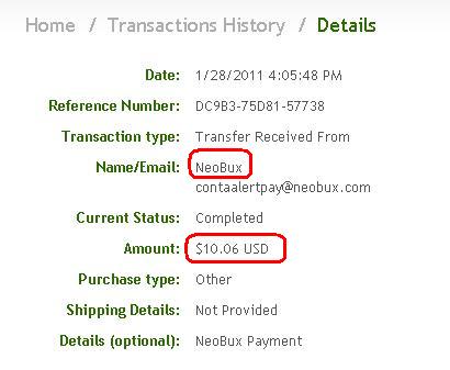 20-я выплата neobux