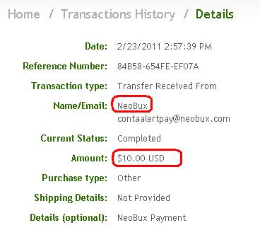 21-я выплата neobux